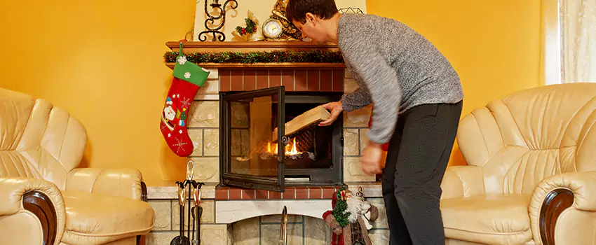 Rusted Metal Fireplace Restoration in Loves Park, Illinois
